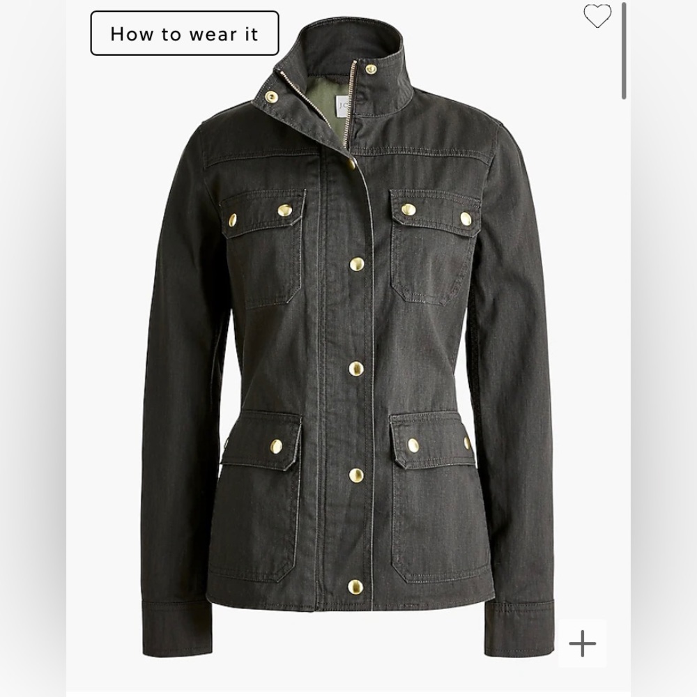 J. Crew green field jacket, size Small